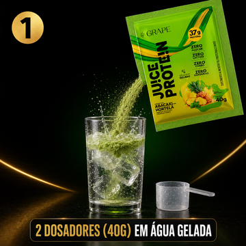 Passo 1 — 2 dosadores (40g) em água gelada